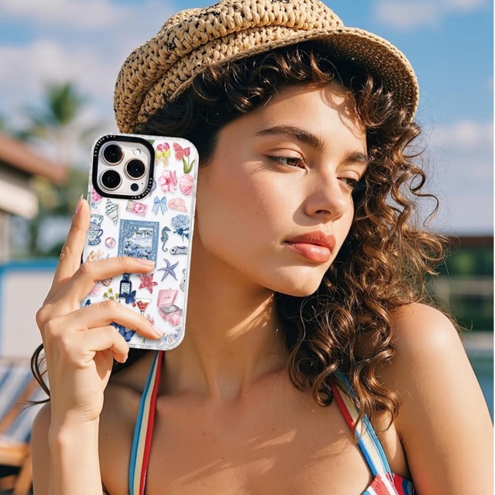 NEW $42 ChiCaseVer iPhone 15 Clear Case Coastal Cowgirl Vintage Collage Pattern - Picture 15 of 15